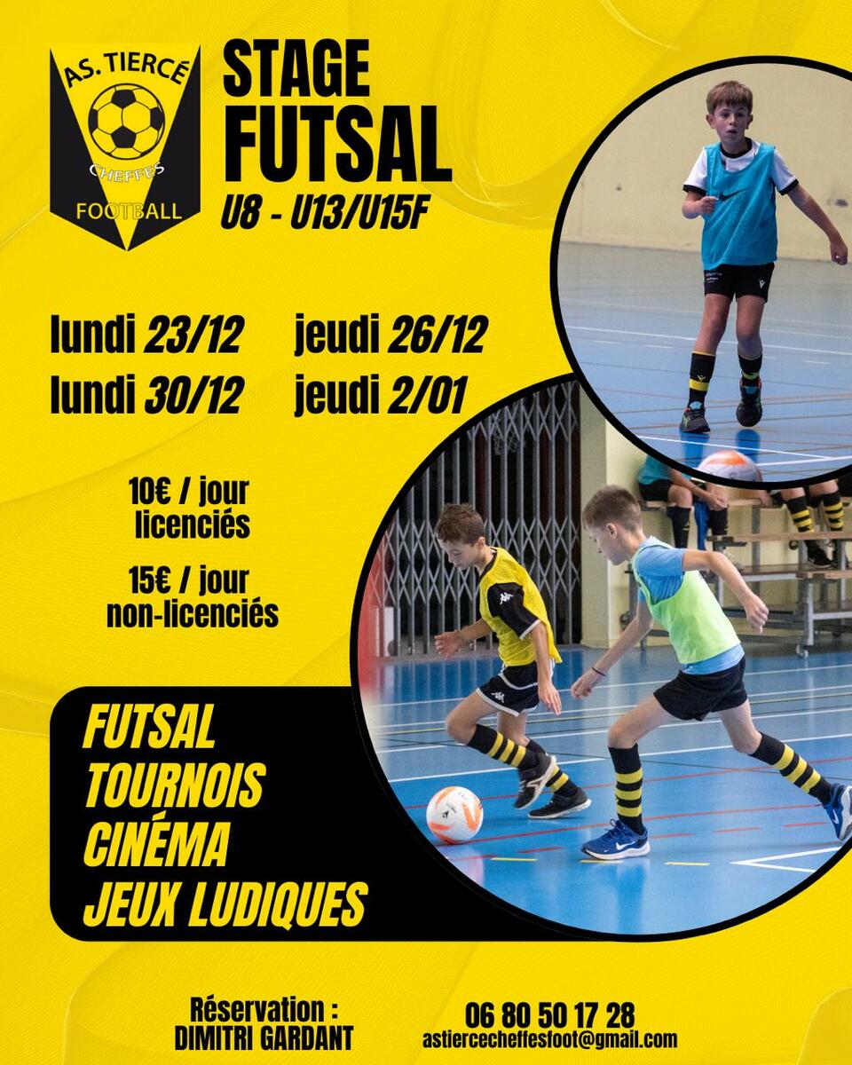 Stage Futsal durant les vacances de Noël !